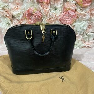 Louis Vuitton Black Epi Leather Alma PM